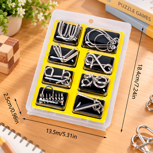 Metal Wire Puzzle Set – 24 Pieces