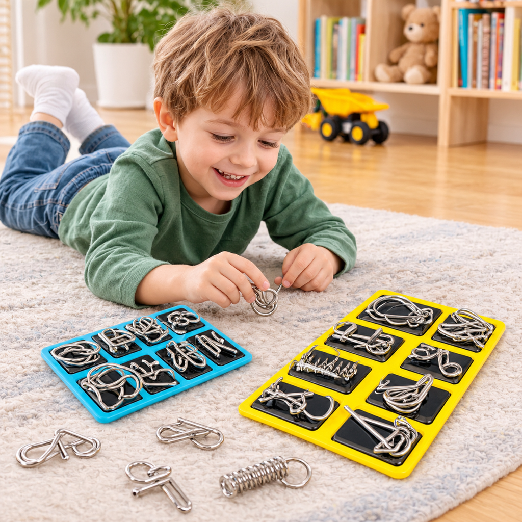 Metal Wire Puzzle Set – 24 Pieces