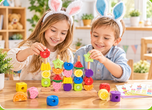 Montessori Wooden Bead Sorting Toy